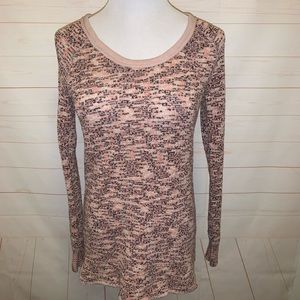 We the Free Marled Yarn Knit Sweater Medium Pink